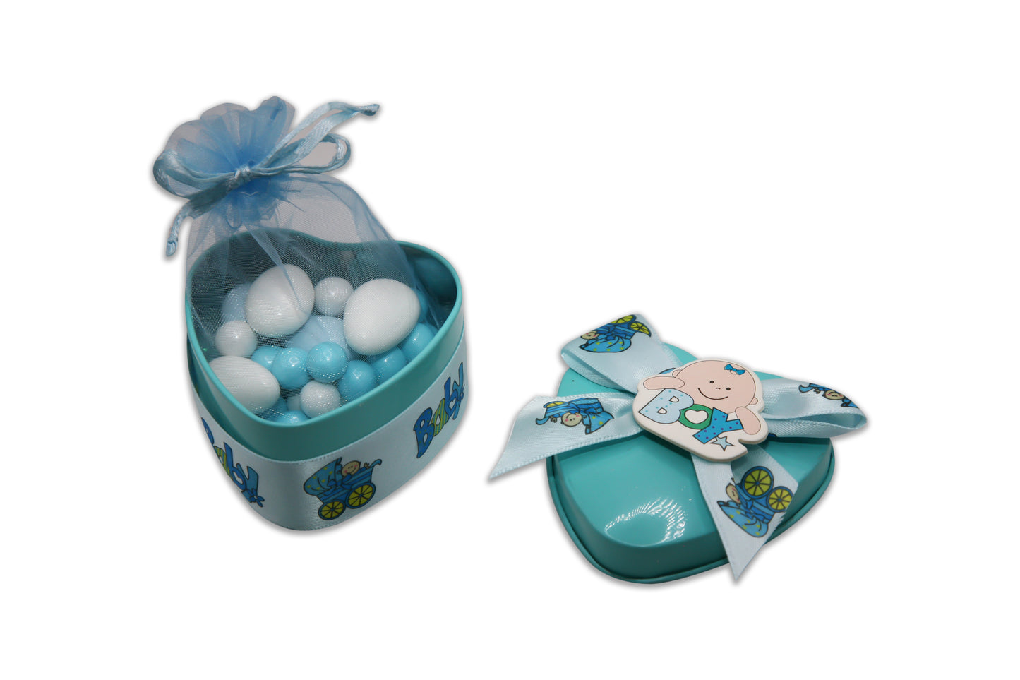 Baby Boy - Jordan Almonds & Sixlets Chocolate - Decorated Toy Favor