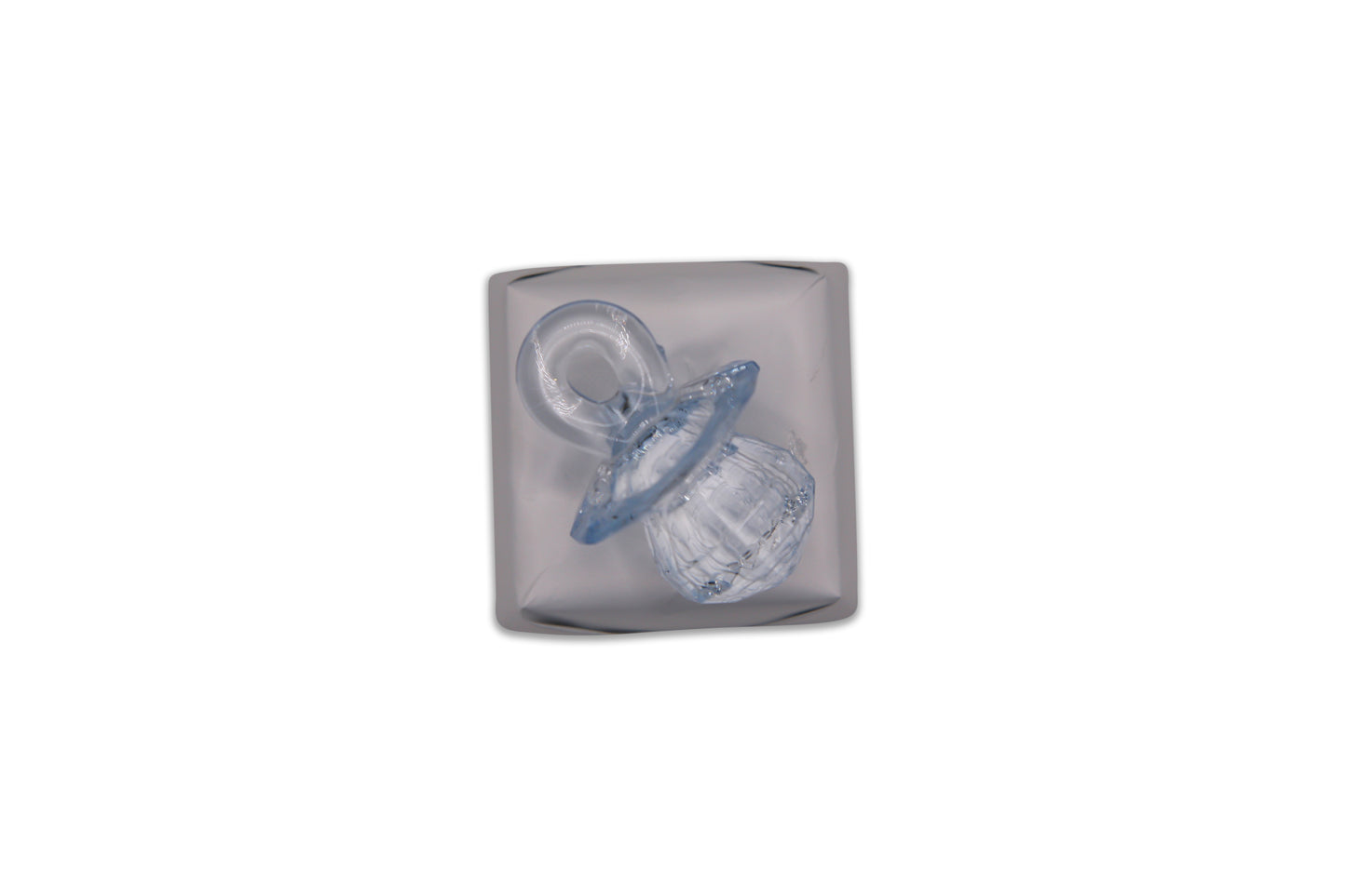 Large Acrylic Light Blue Pacifier - Decorated Chocolate