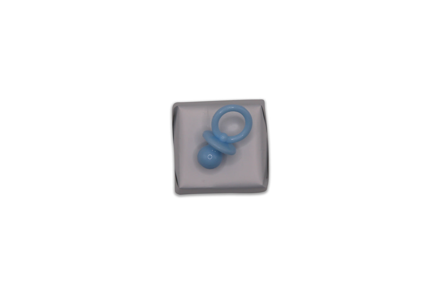 Solid Blue Mini Pacifier - Decorated Chocolate