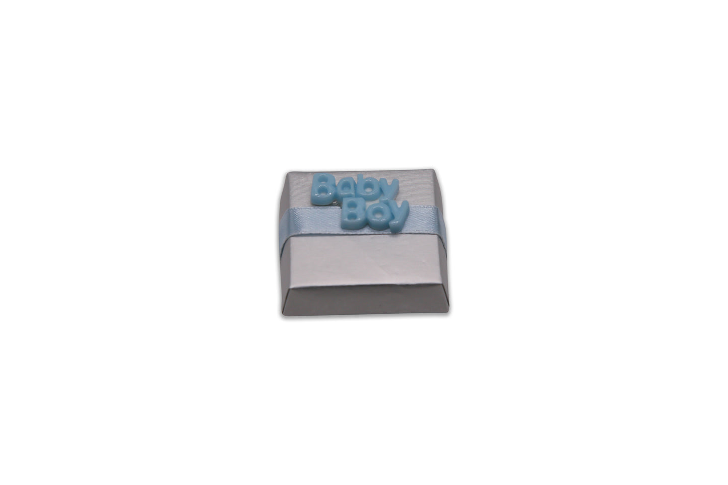 Baby Boy Sign with Blue Ribbon Wrap - Decorated Chocolate