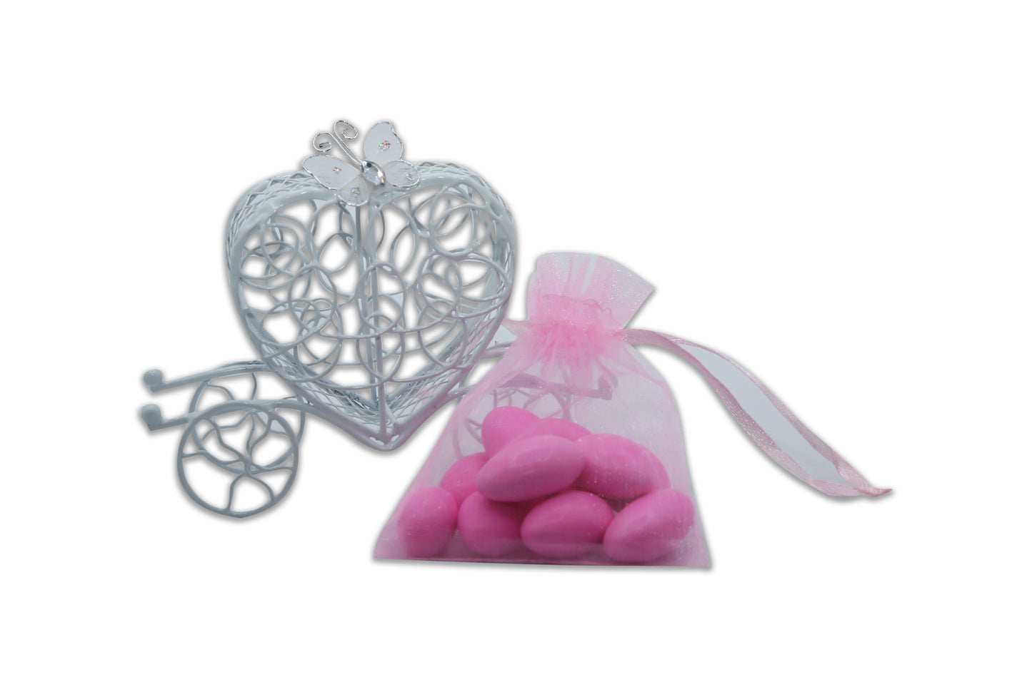 Love Carriage with White Butterfly- Jordan Almonds - All Occasions Favor