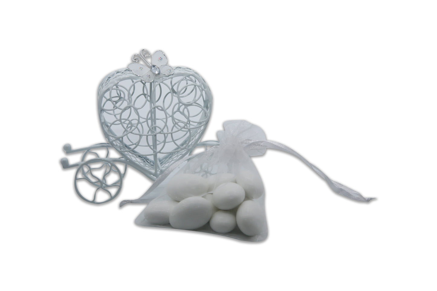 Love Carriage with White Butterfly- Jordan Almonds - All Occasions Favor
