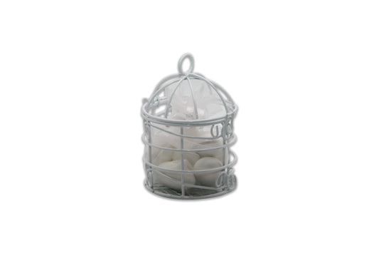 White Bird Cage - White Jordan Almonds - All Occasions Favor