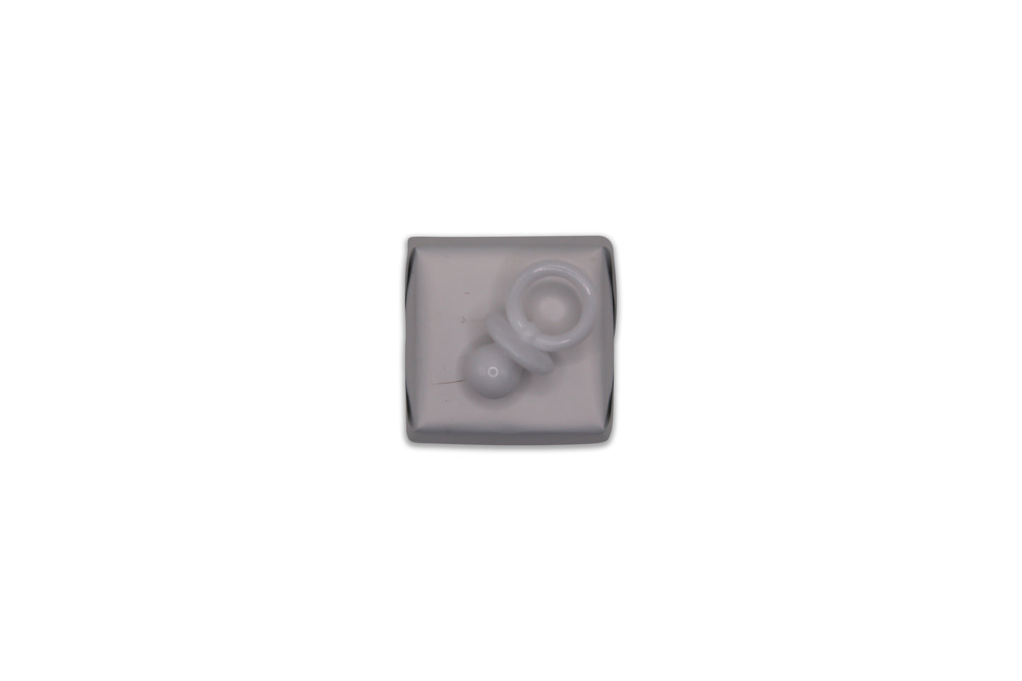 Solid White Mini Pacifier - Decorated Chocolate