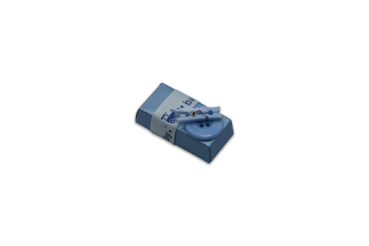 Blue Button, Clothespin & Baby Boy Ribbon Wrap -  Decorated Chocolate