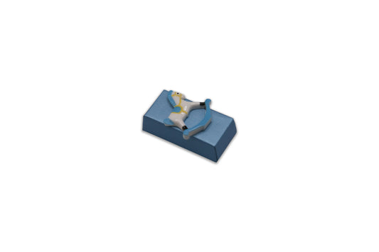 White and Blue Horse - Decorated Chocolate