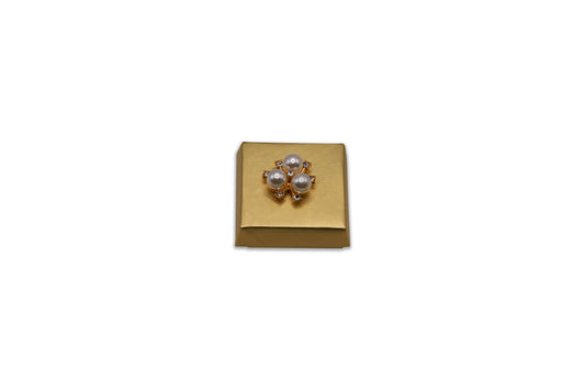 Elegant Flower 3 Big Pearls and Rhinestone - Wedding Decorated Chocolate Favor