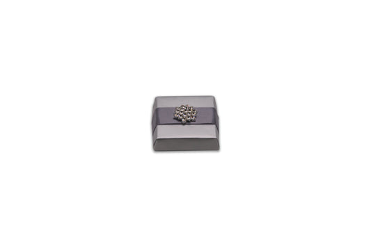 Shiny Modern Jewel & Silver Ribbon Wrap - Wedding Decorated Chocolate Favor
