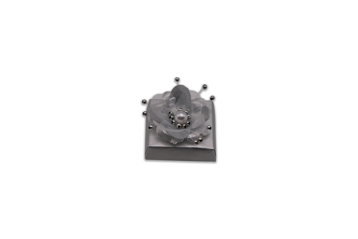 Cute Silver Flower - Wedding Decorated Chocolate Favor