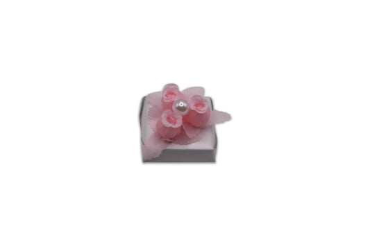Gorgeous Three Pink Roses and Pearl  - Wedding Decorated Chocolate Favor