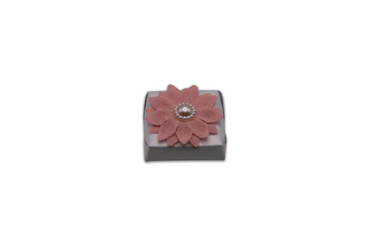 Pink Fabric Flower with Pearl - Wedding Decorated Chocolate Favor