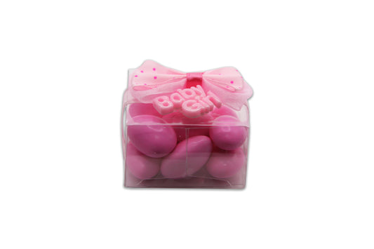 Baby Girl - Pink Jordan Almonds - Decorated Toy Favor