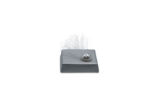Elegant White Pearl Designed with White Tulle - Wedding Decorated Chocolate Favor